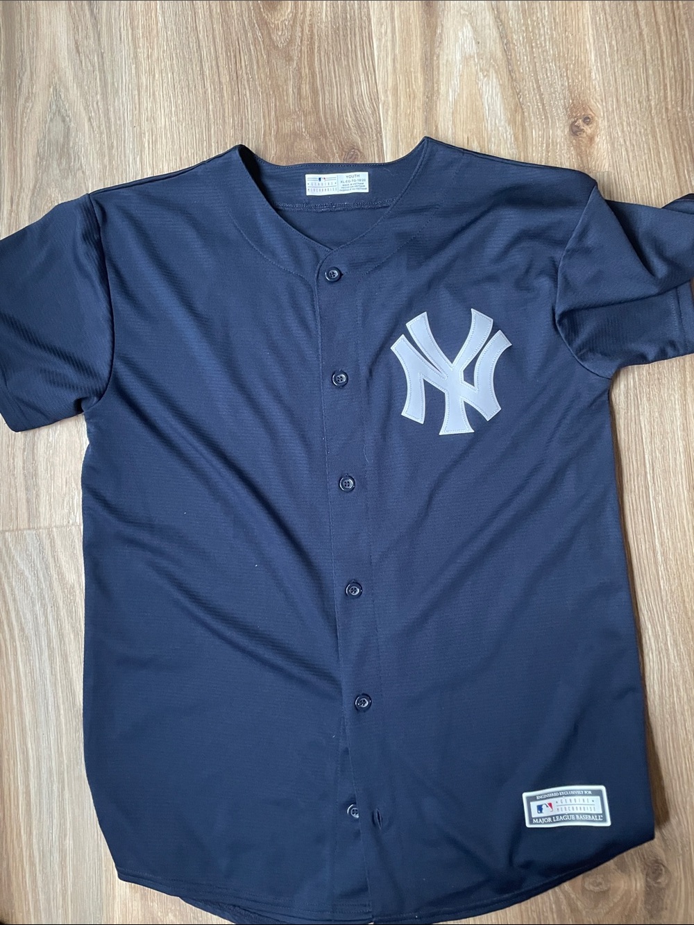 MLB New York Yankees Navy Button-Front Kids Jersey